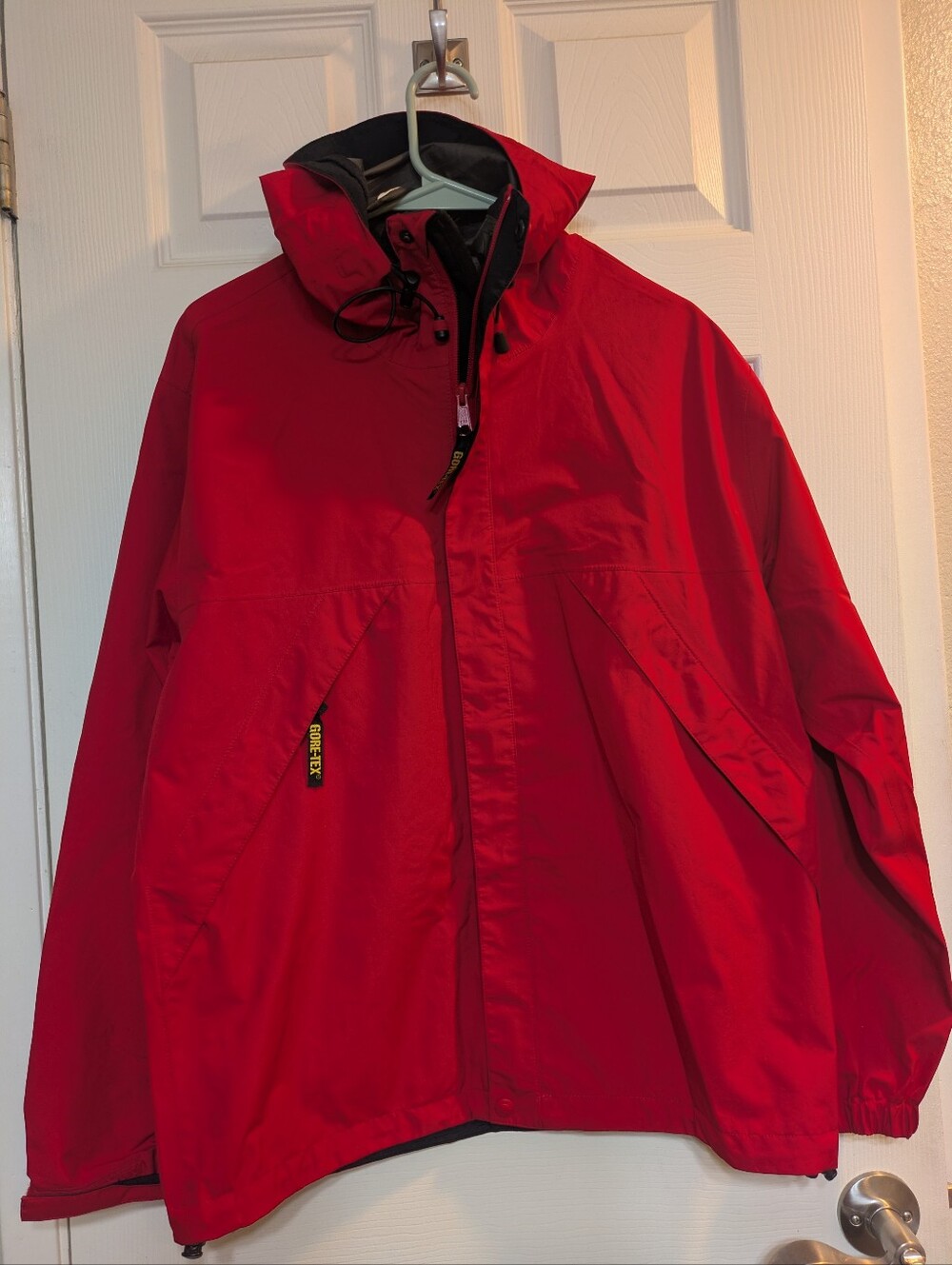 Cabela's Red Waterproof Hooded Raincoat